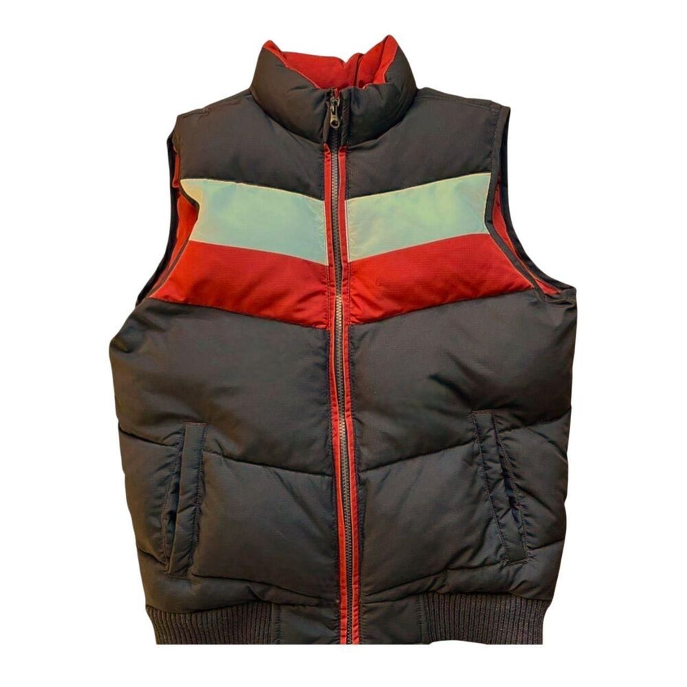 Retro Orange Puffer Vest Old Navy size large